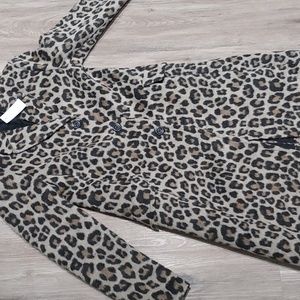 Anne Taylor leopard coat NEW!